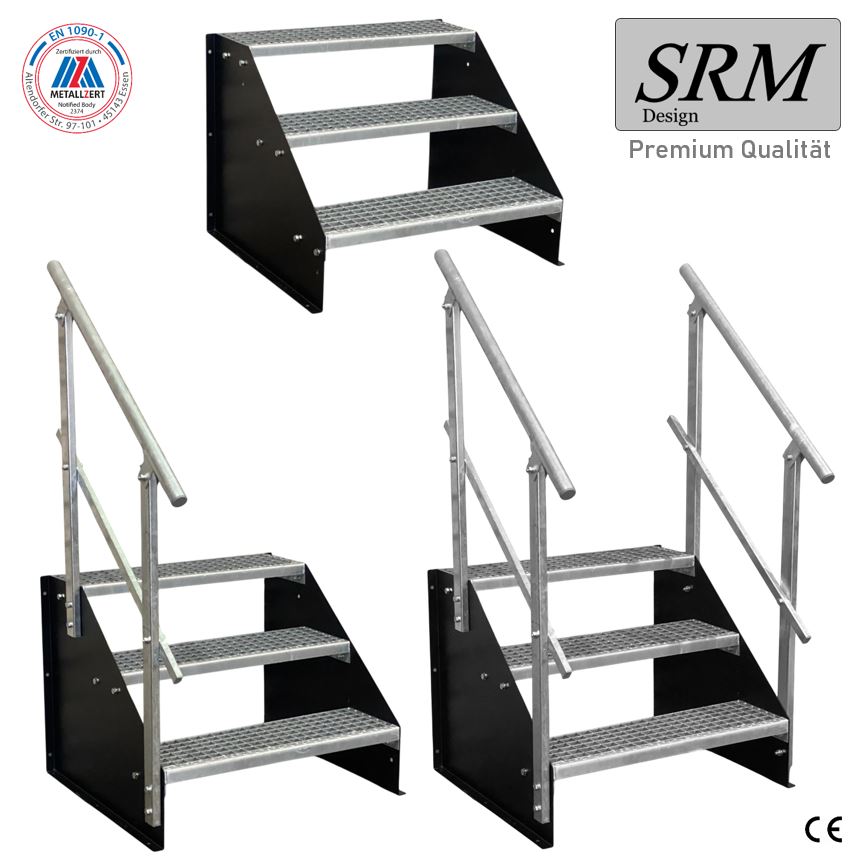 3 Stufen Standtreppe Modell 1 freistehend schwarz Treppe …