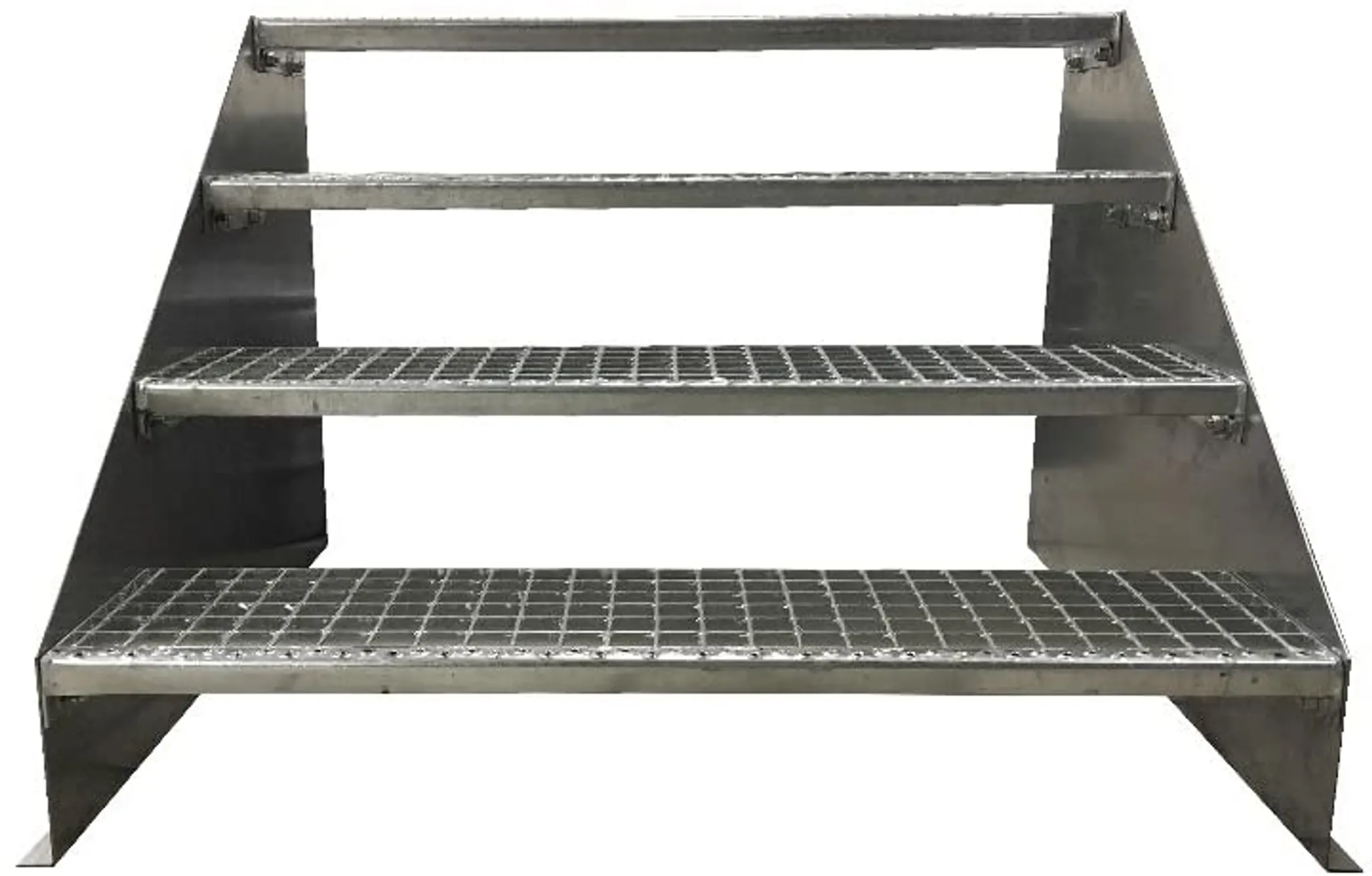 4 Stufen Treppe Breite 60 - 160cm Stahltreppe Stahl verzinkt Geschosshöhe 84 cm