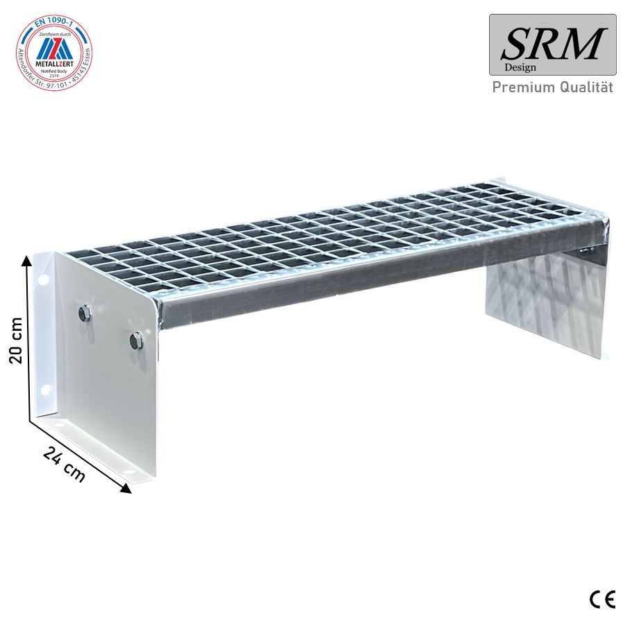 1 Stufen Standtreppe Modell 1 Treppe Stahltreppe Weiß 60 …