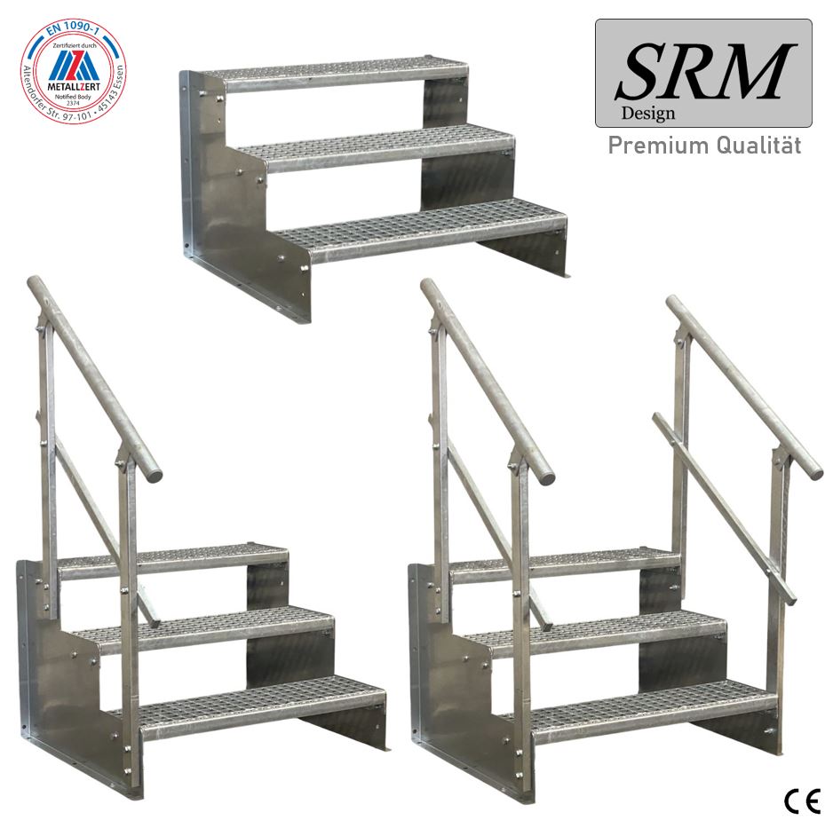 3 Stufen Standtreppe Modell 2 freistehend verzinkt Treppe…