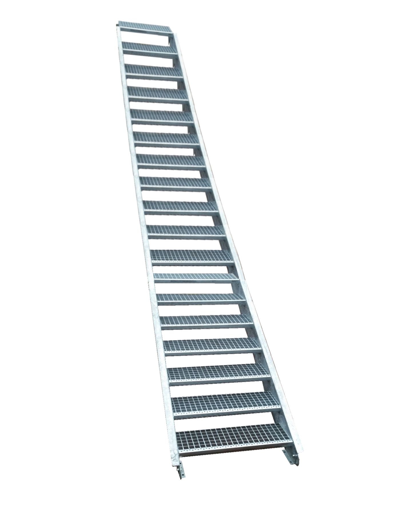 17 Stufen Stahltreppe Breite 60 - 160 cm Geschosshöhe 282 - 350 cm ohne Geländer