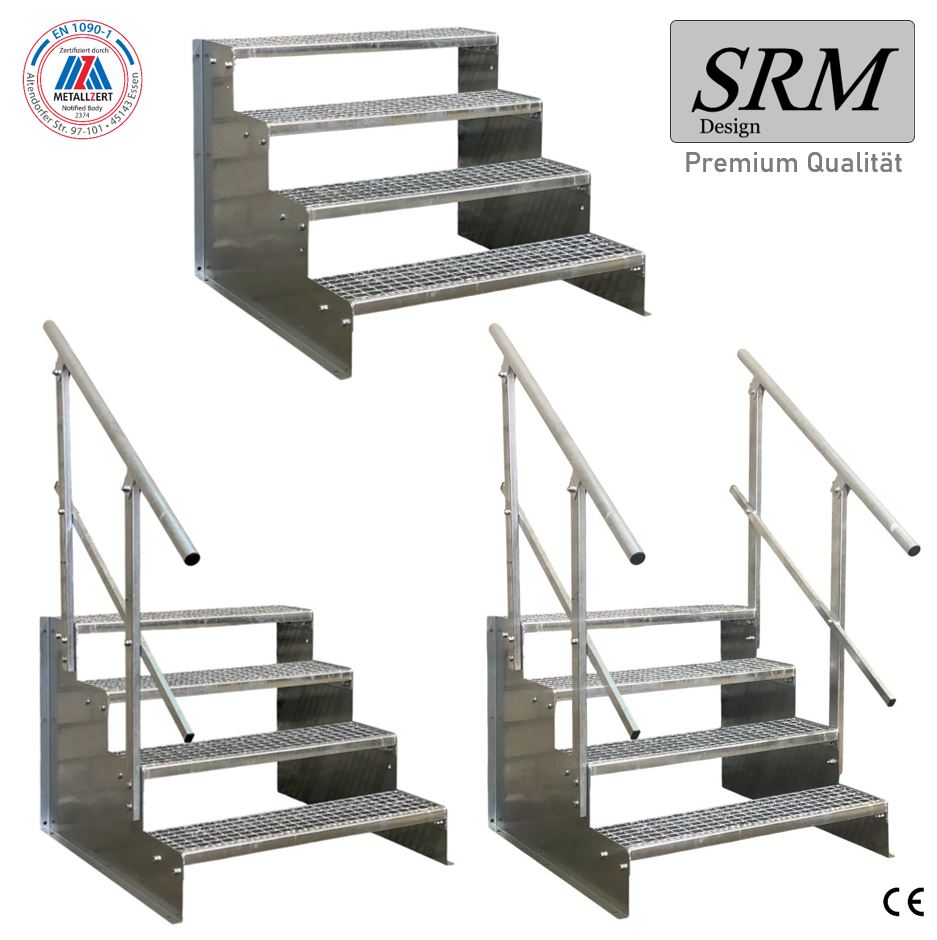 4 Stufen Standtreppe Modell 2 freistehend verzinkt Treppe…