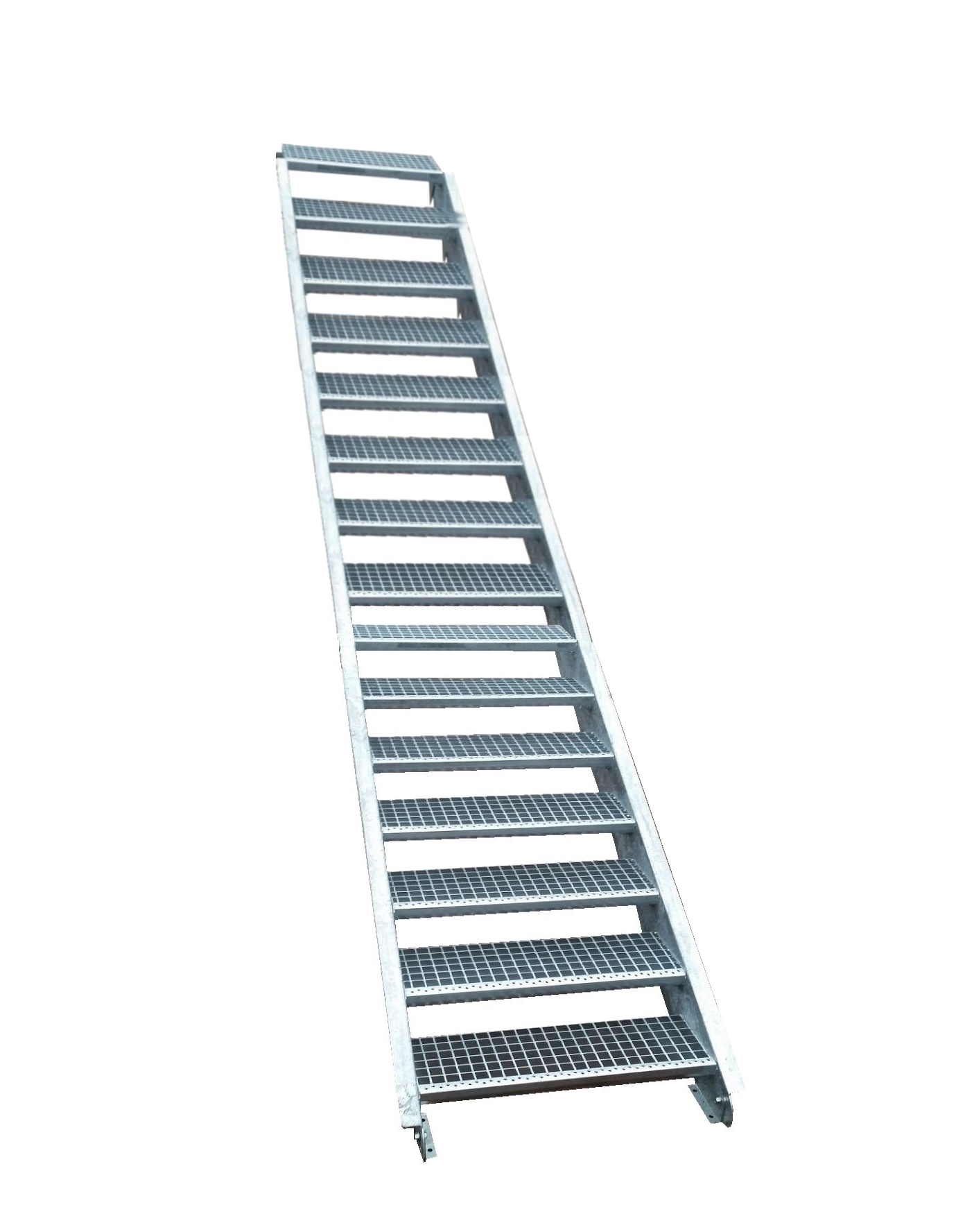 15 Stufen Stahltreppe Breite 60 - 160 cm Geschosshöhe 250 - 320 cm ohne Geländer